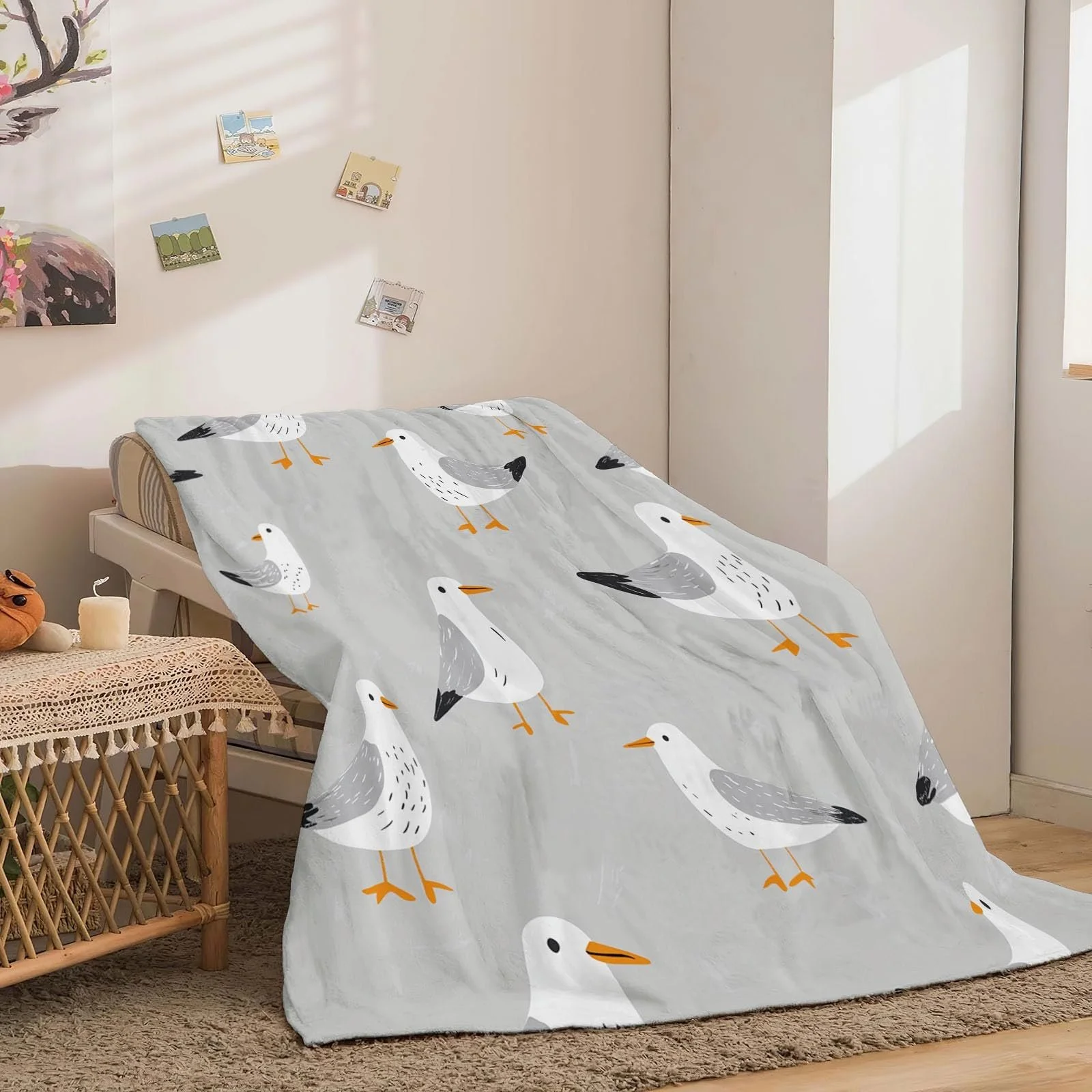 Покрывало Фланелевое 200 x 200 см Серый, фото №2