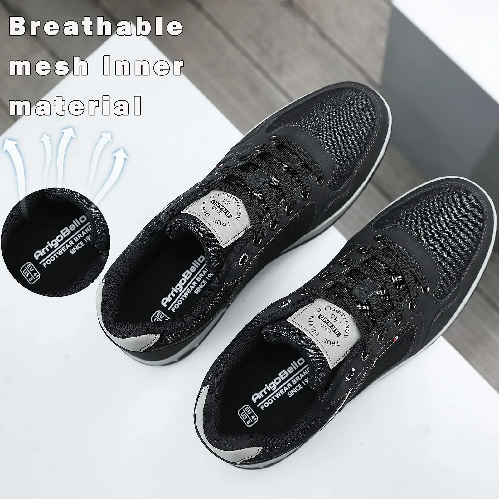 Кросівки ARRIGO BELLO Повсякденне взуття Чоловічі кросівки Штучна шкіра Взуття для ходьби Дихаючі Атлетичні Формальні Класичні Спортивні Чоловіче взуття, фото №4 Кросівки ARRIGO BELLO Повсякденне взуття Чоловічі кросівки Штучна шкіра Взуття для ходьби Дихаючі Атлетичні Формальні Класичні Спортивні Чоловіче взуття, фото №4