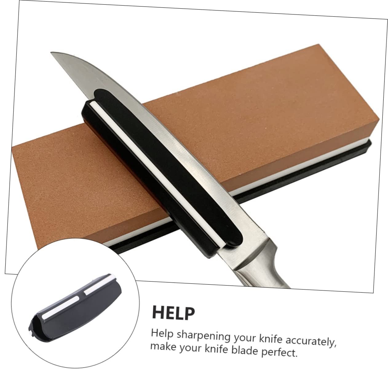 Направляющая для заточки ножей Holibanna Manual Sharpening Angle Guide Регулируемая Пластик Черный, фото №8