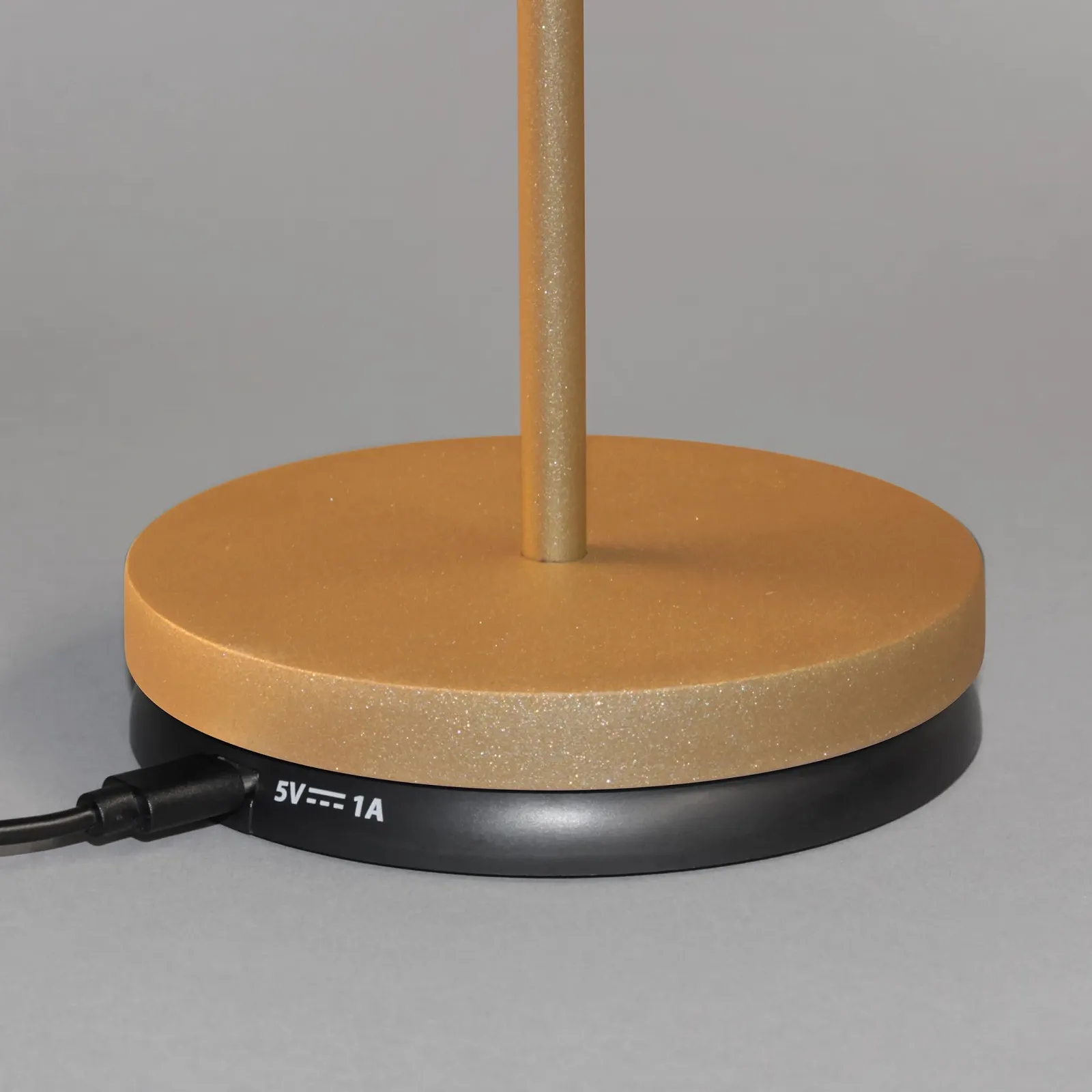 Настільна лампа Cosenza Outdoor Акумуляторна Бездротова USB-C/USB-A 34 см Чорна з золотим, фото №6