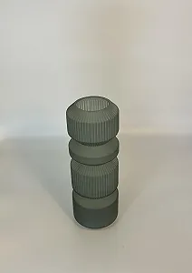 Настільна лампа Klocke Dekorationsbedarf LED Glass Table Lamp зі смугастим дизайном працює від батарейок 35 см Зелений - Фото 1