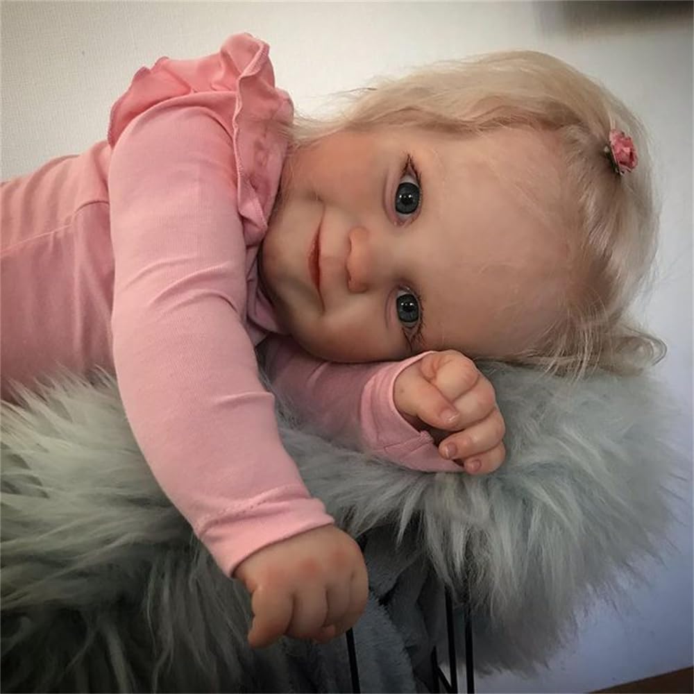 Кукла Anano Reborn Maddie Newborn Realistic с укоренёнными светлыми волосами, мягкое тканевое тело, подарок, игрушка для детей от 3 лет, фото №1
