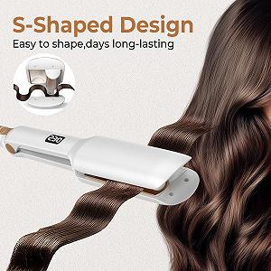 Плойка-хвиля UKLISS Beach Waves іонна 120-230°C з LCD-дисплеєм synthetic.ua - Фото 1