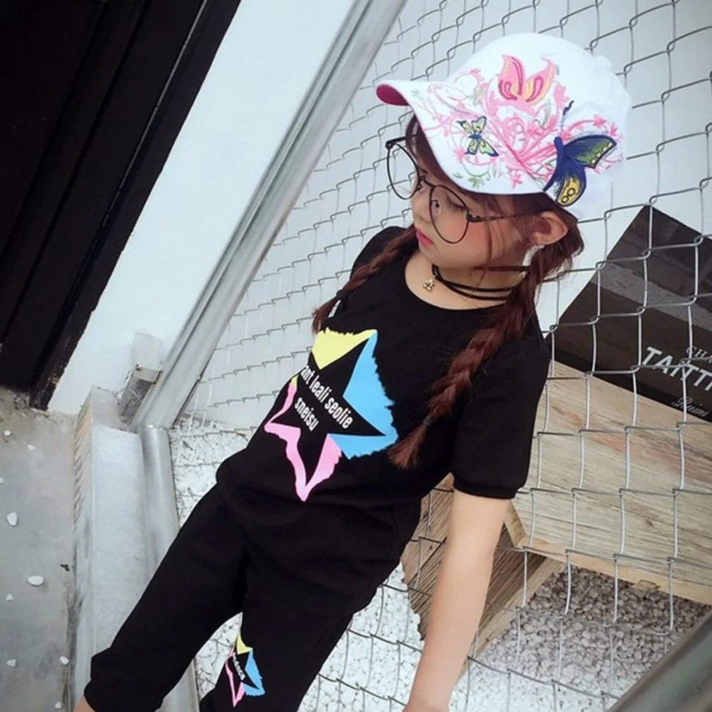 Бейсболка Belsen с вышивкой бабочки винтажная снэпбек тракер для девочек, фото №2