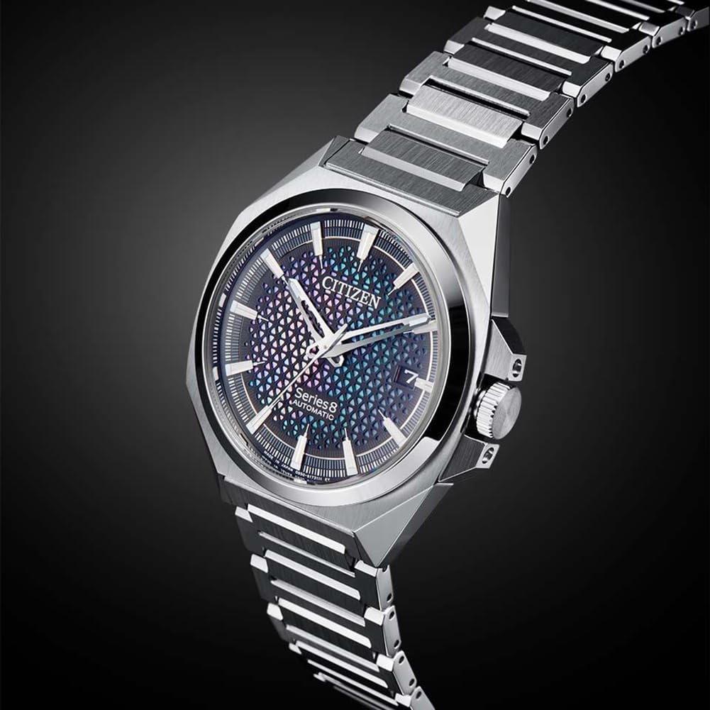 Автоматические часы Citizen NA1010-84X серебряный браслет, фото №5