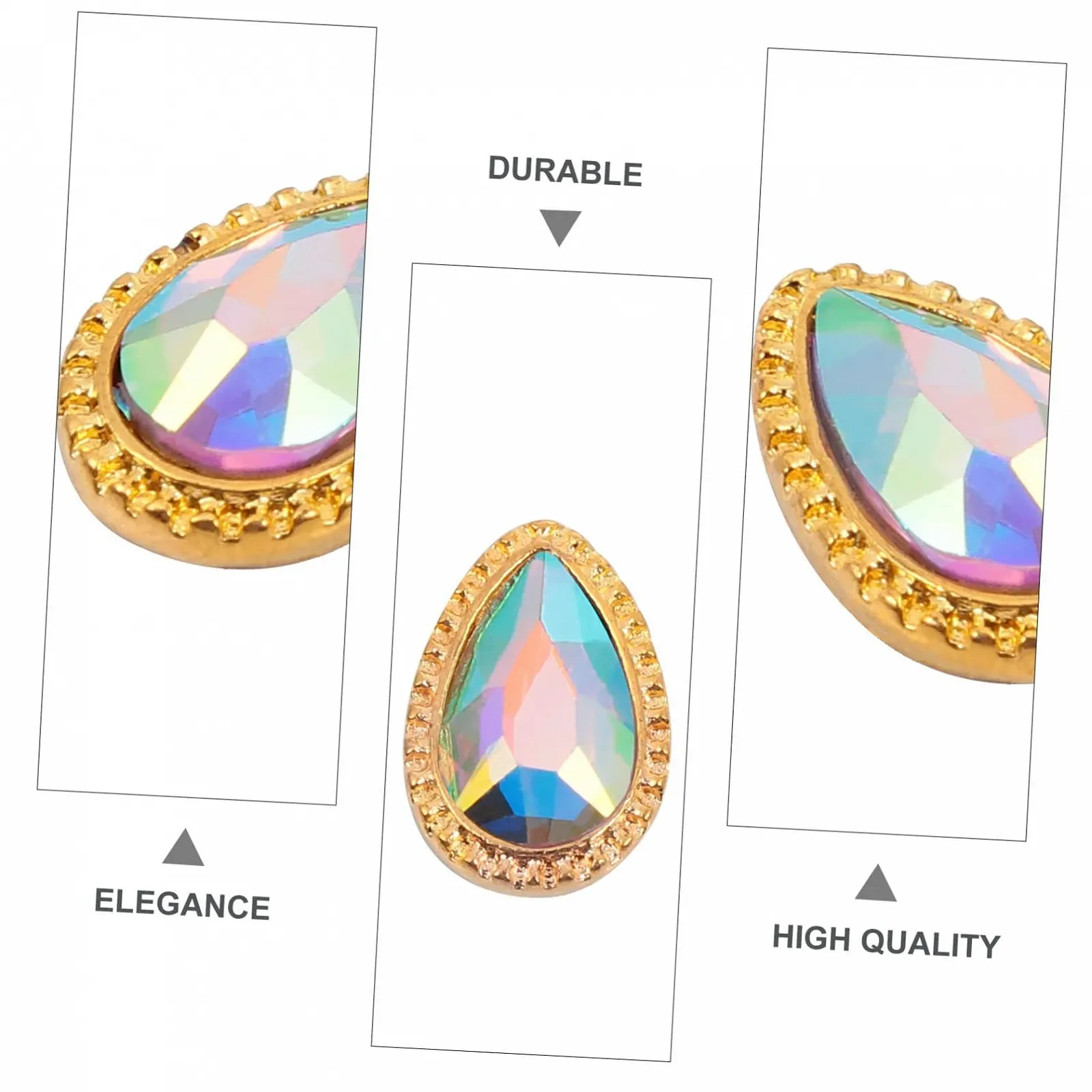 Стрази для нігтів Healeved 60 шт, кристали для манікюру, прикраси для самостійного дизайну, фото №2