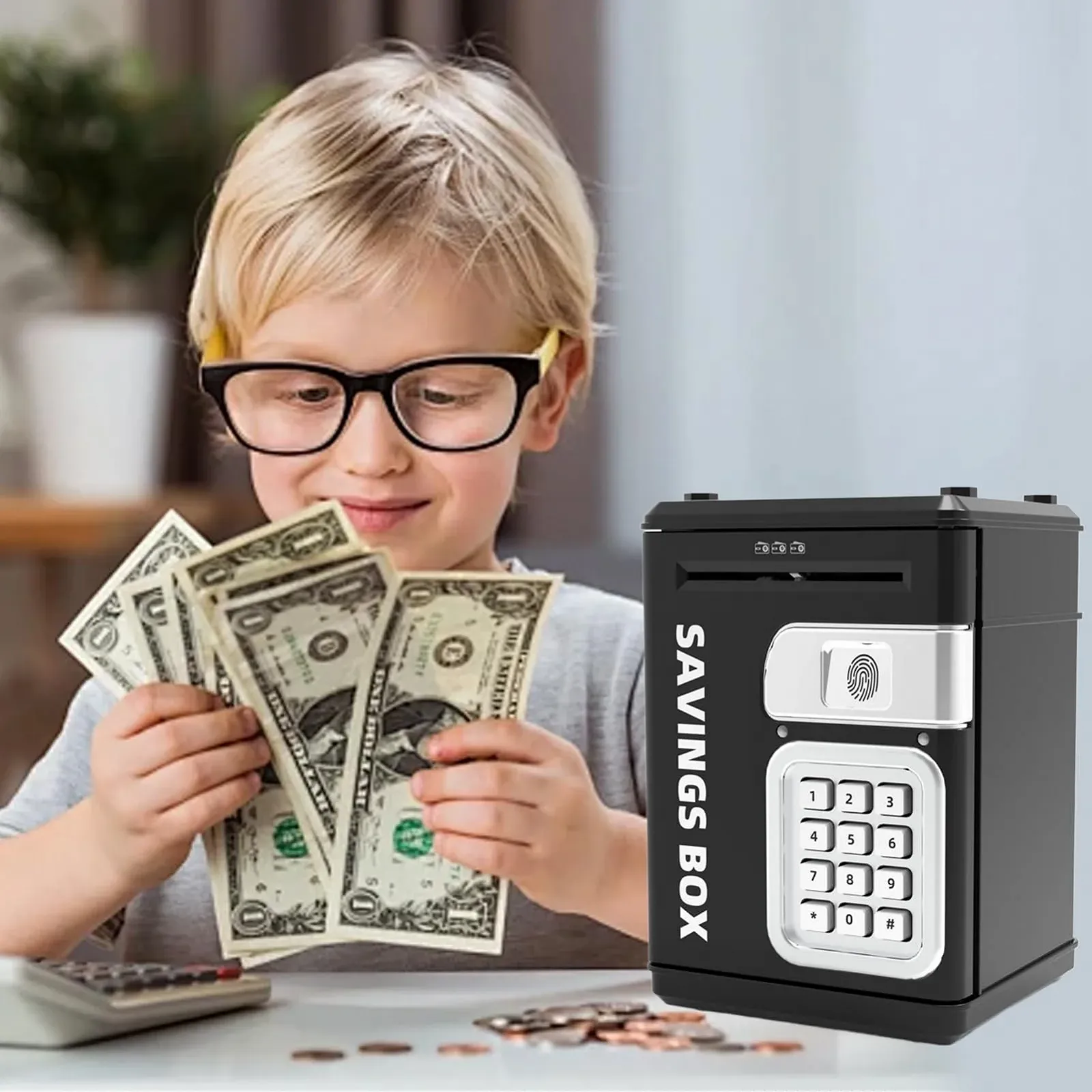 Скарбничка електронна з кодом та відбитком пальця, фото №9