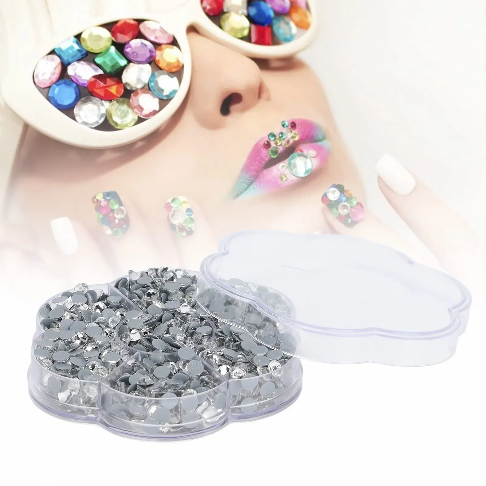 Стрази Hotfix Плоскі Прозорий 1440 шт Скло Прозорий, фото №4