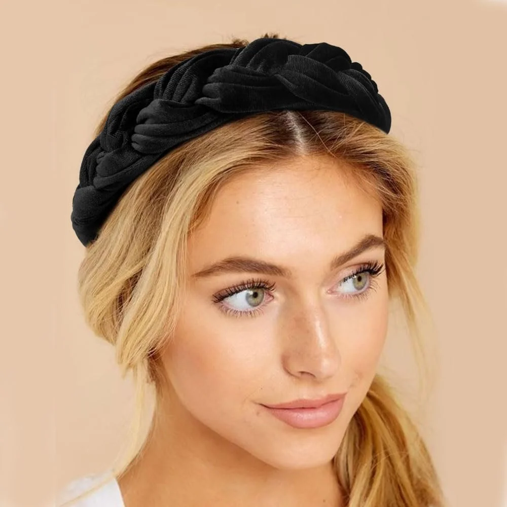 Плетений обруч для волосся Оксамитовий, фото №6