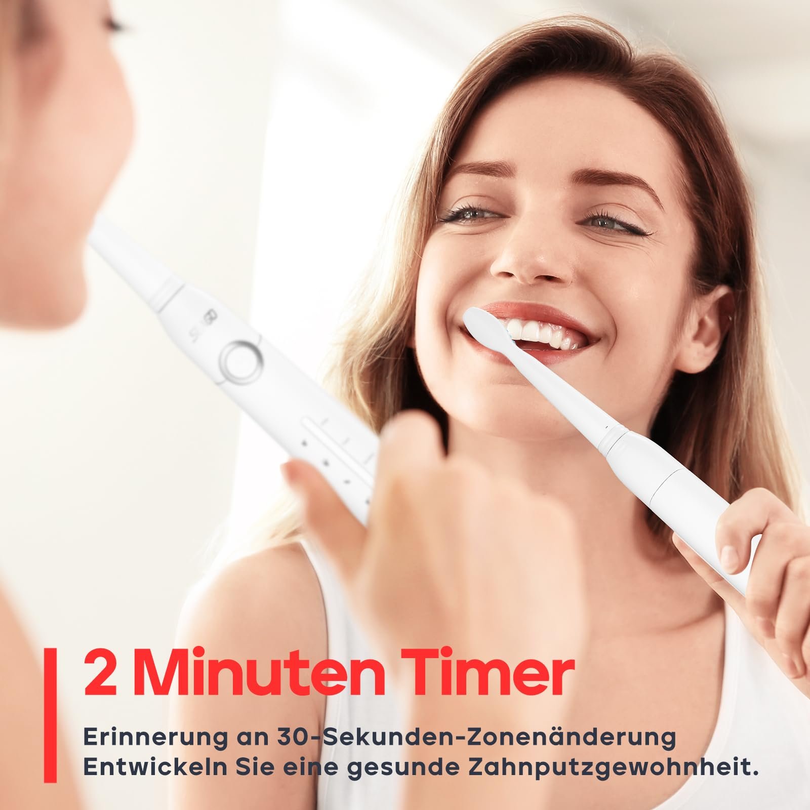 Електрична звукова зубна щітка Seago SG-958 40000 VPM USB 5 режимів White, фото №7