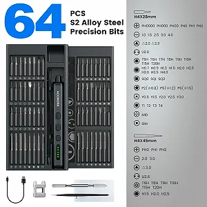 Викрутка електрична прецизійна 68-в-1 64 біти S2 synthetic.ua - Фото 1