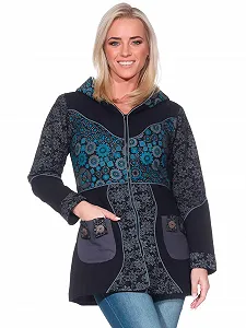 Куртка Kunst und Magie С капюшоном Цветочный Хлопок - Фото 1