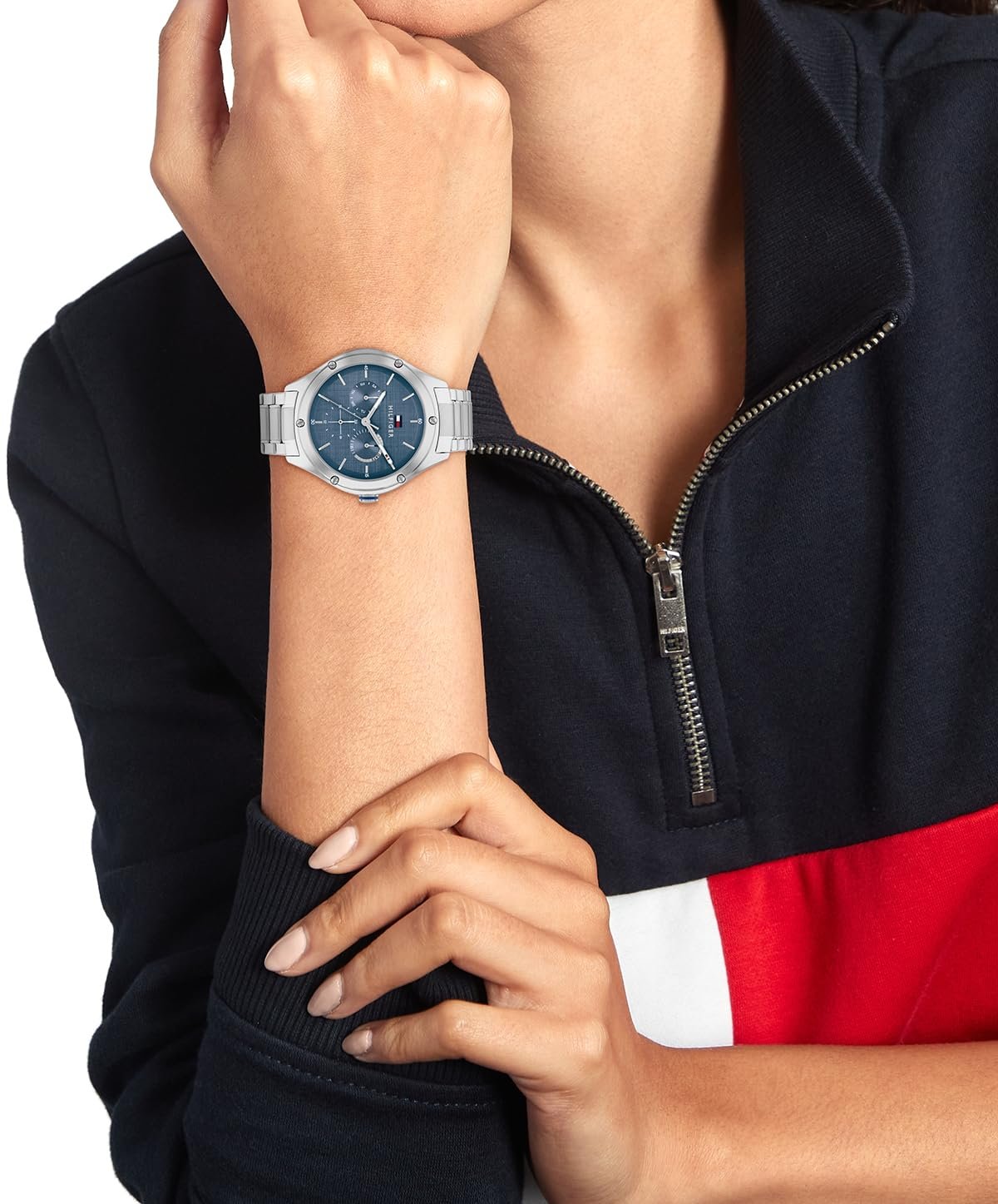 Женские часы Tommy Hilfiger Кварцевые с многофункциональным циферблатом с ремешком из нержавеющей стали, фото №4