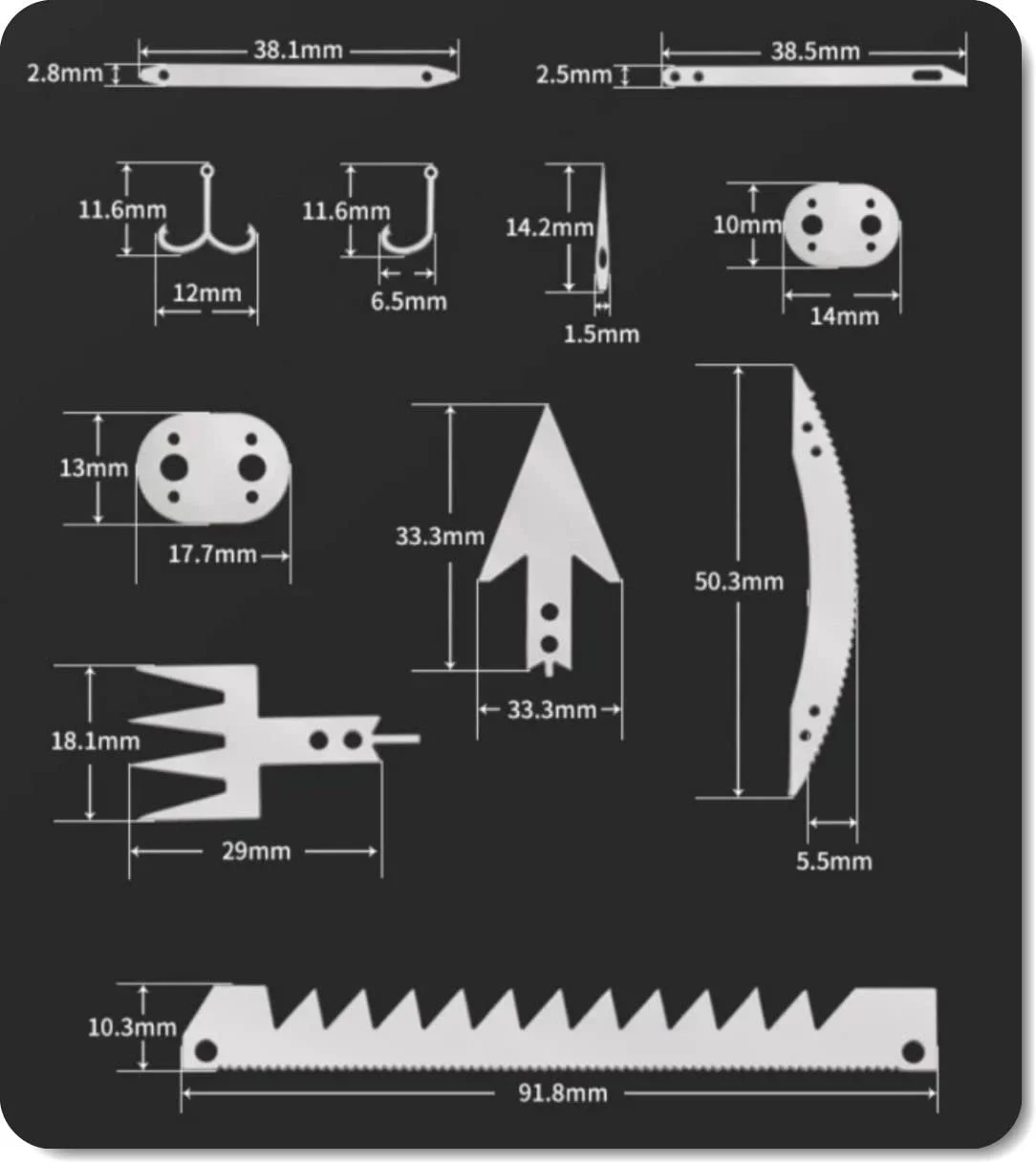 Набір для виживання Мультитул 22 в 1 для кемпінгу/бушкрафту/походів/полювання/пригод на відкритому повітрі (риболовля), фото №4
