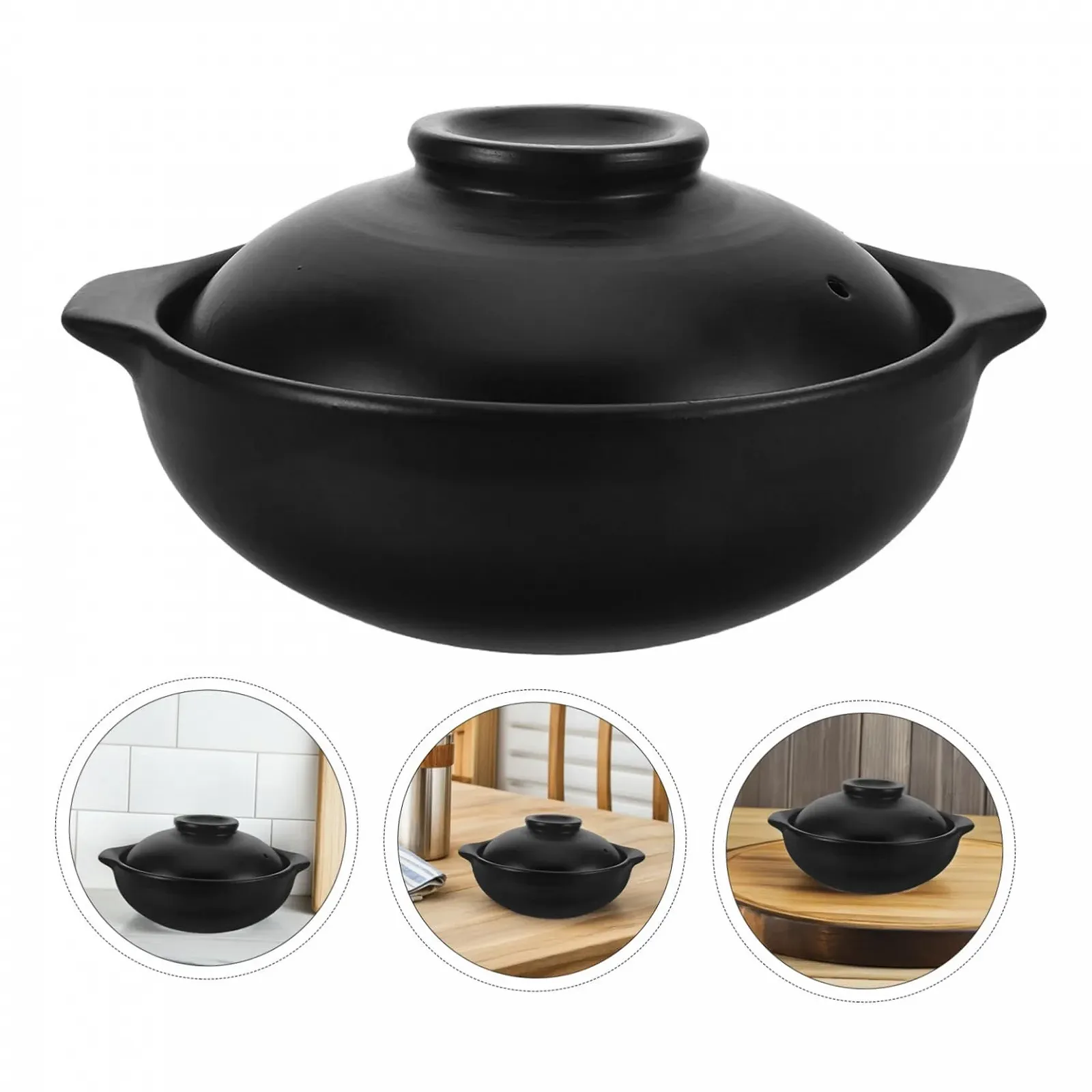 Кастрюля для запекания Керамическая с крышкой термостойкая для открытого огня, фото №8 Кастрюля для запекания Керамическая с крышкой термостойкая для открытого огня, фото №8