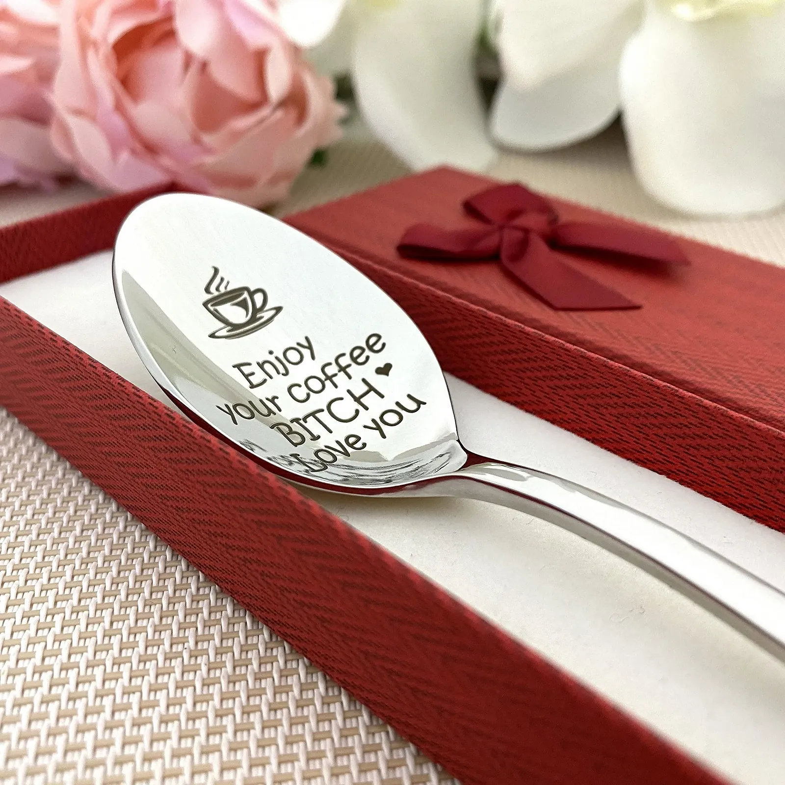 Ложка для кави  Enjoy Your Coffee  Смішний подарунок для хлопця, фото №3