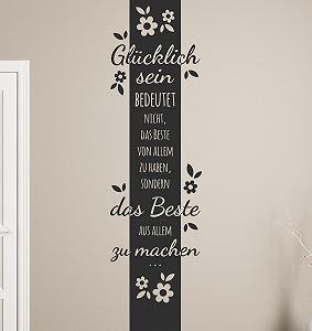 Купити Наклейка на стіну Glücklich sein bedeutet das beste s-pkm134 160 x 37 см Чорний - Фото 1 Наклейка на стіну Glücklich sein bedeutet das beste s-pkm134 160 x 37 см Чорний - Фото 1
