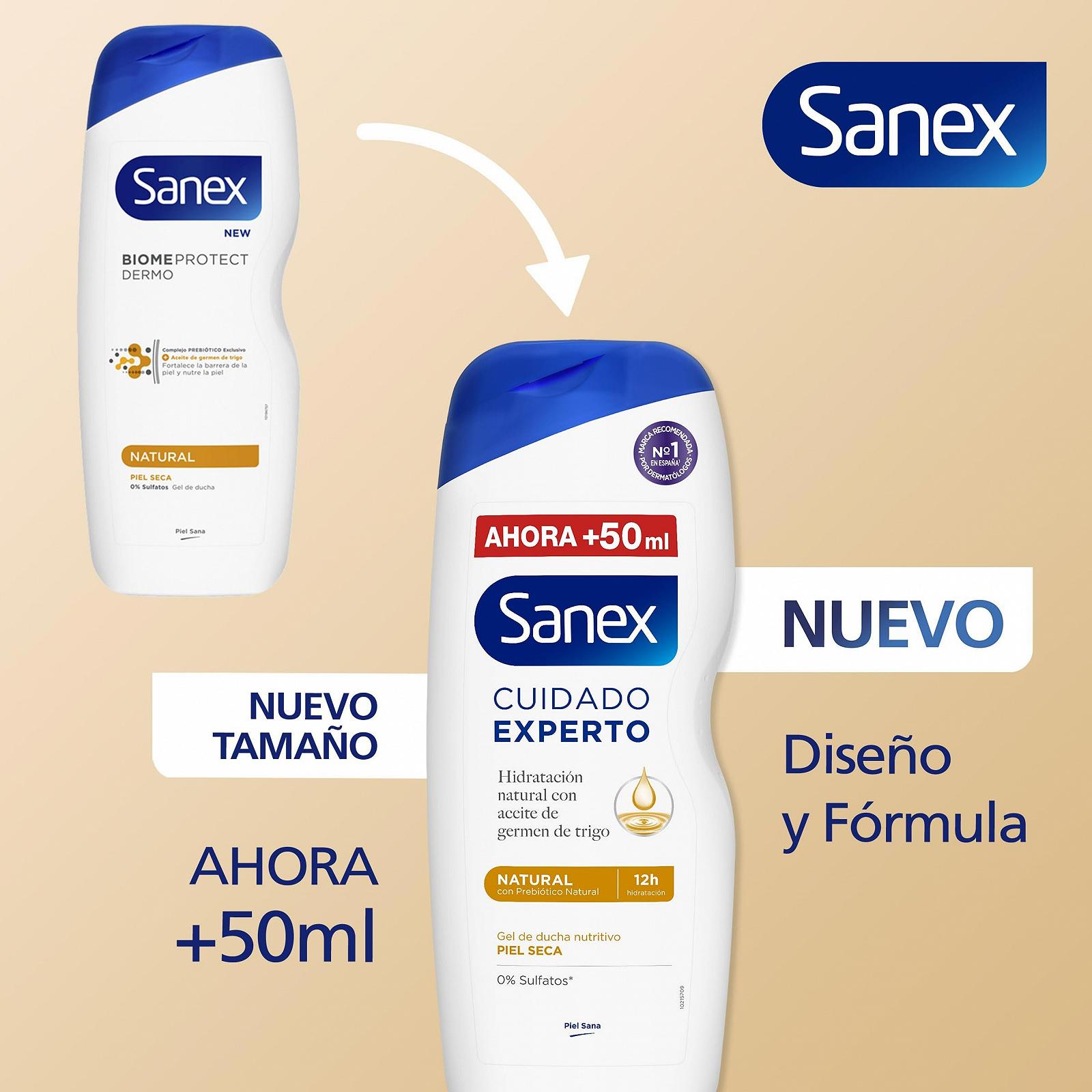 Гель для душу Sanex Experte Natural для сухої шкіри 12 шт по 600 мл, фото №12