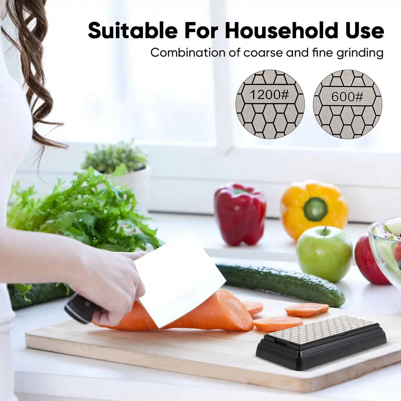 Точило для ножів алмазне двостороннє з нековзною основою, фото №7