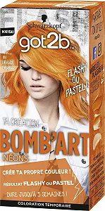 Напівперманентна фарба для волосся Schwarzkopf Got2B Bomb'Art Orange 108 L'Acidulée, 50 мл - Фото 1