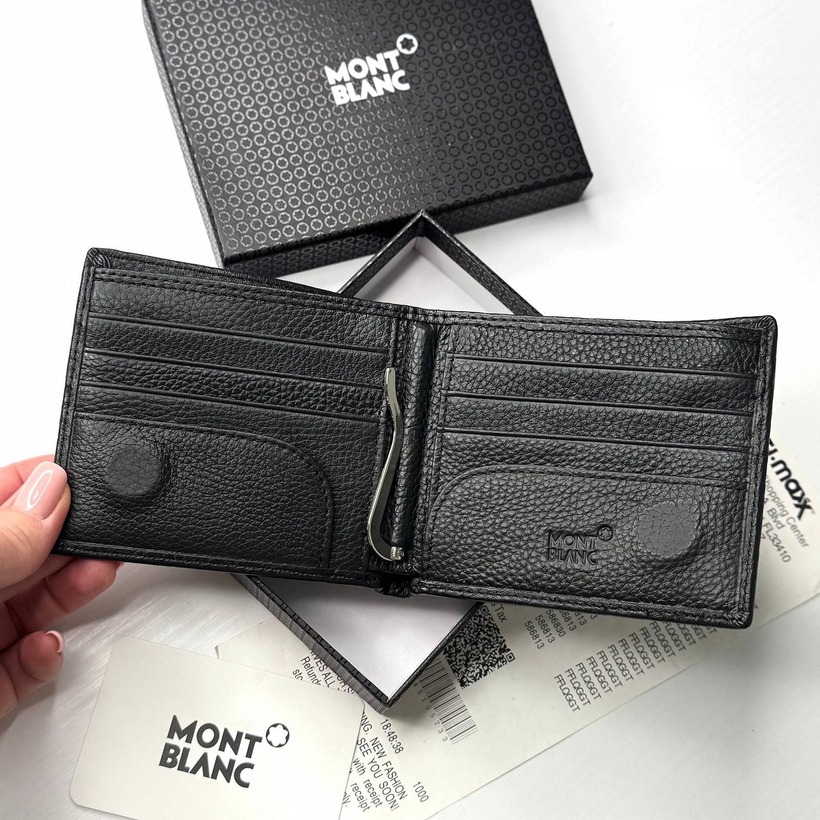 Чоловічий гаманець на магніті шкіряний брендовий Mont Blanc у подарунковій упаковці, фото №6
