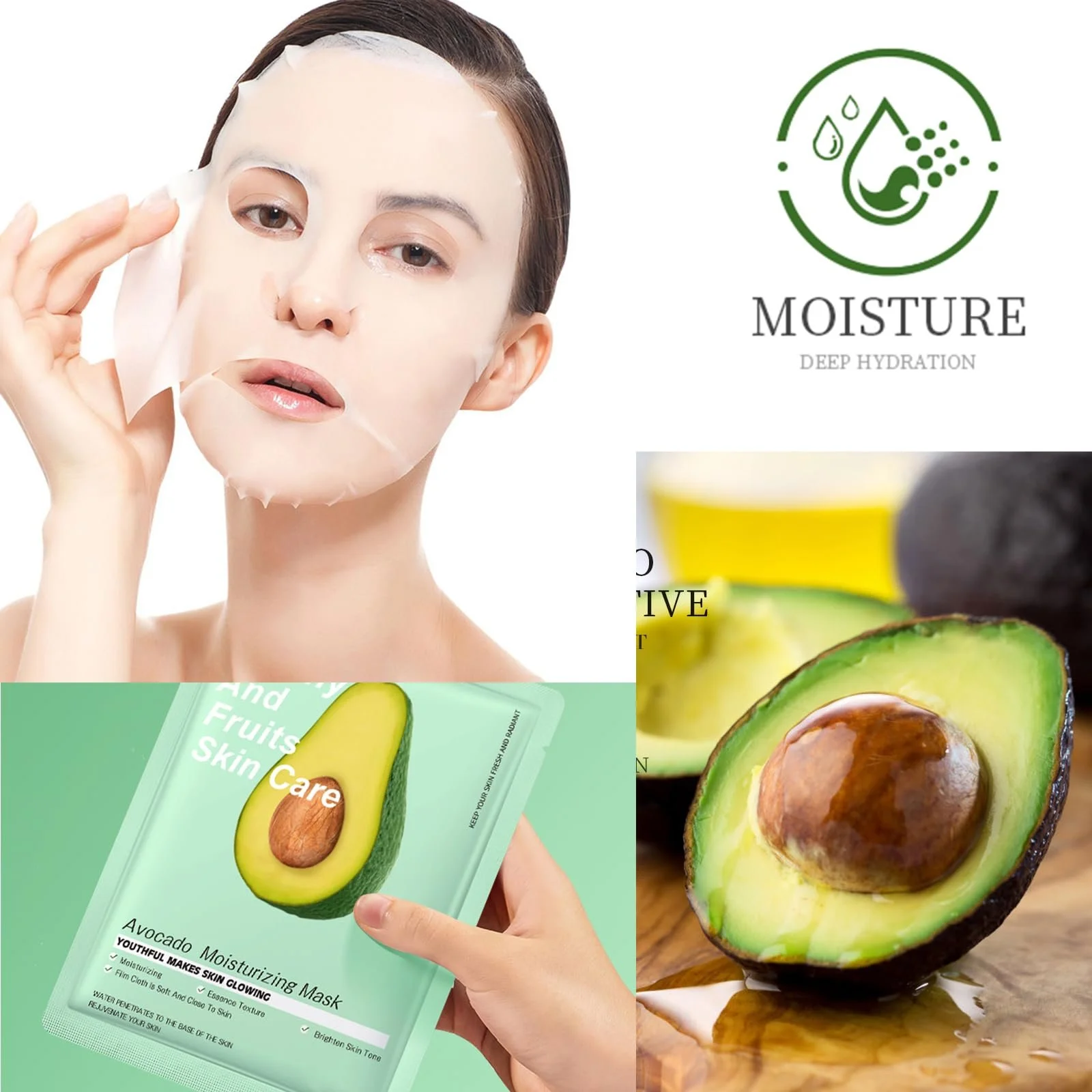 Тканинна маска AONAT Набір 6 шт Зволожуюча Щоденний догляд Натуральні інгредієнти для всіх типів шкіри, фото №3