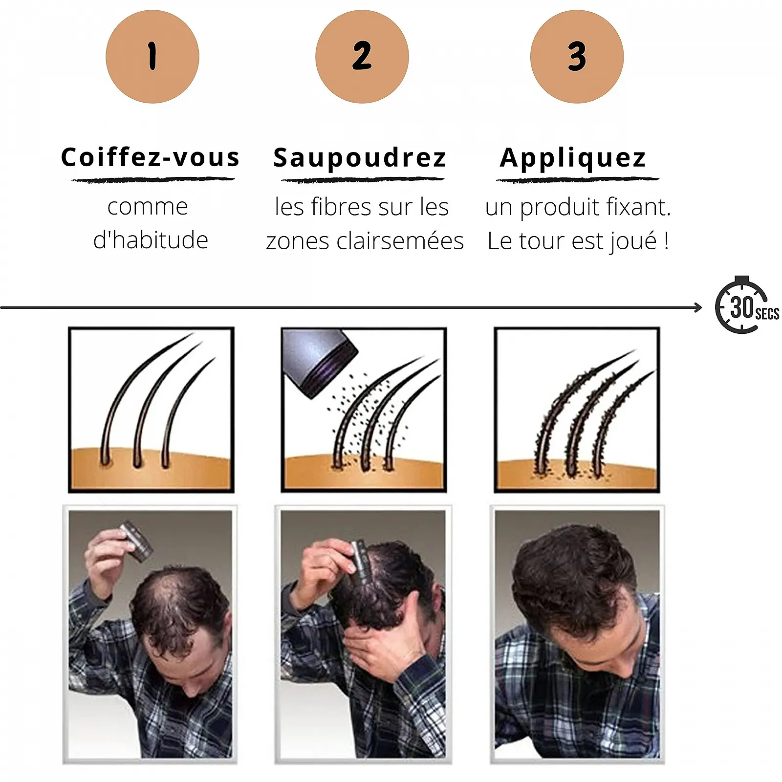 K-Bello Natural & Vegan для жінок та чоловіків, для миттєвого потовщення та надання густоти волоссю, Пудра для волосся - Світлий блонд, фото №3 K-Bello Natural & Vegan для жінок та чоловіків, для миттєвого потовщення та надання густоти волоссю, Пудра для волосся - Світлий блонд, фото №3