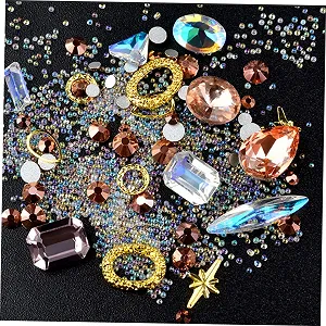 Набор для дизайна ногтей Ipetboom Стразы Розовое золото synthetic.ua - Фото 1