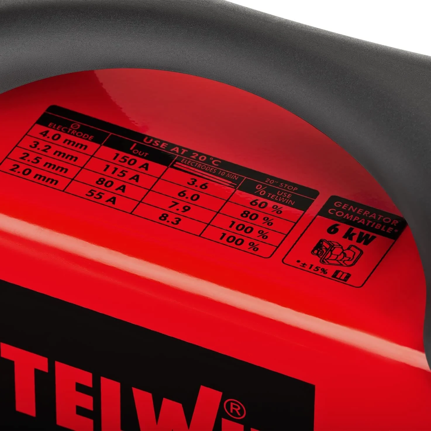 Зварювальний апарат з маскою Telwin Force 165 Red, фото №6 Зварювальний апарат з маскою Telwin Force 165 Red, фото №6