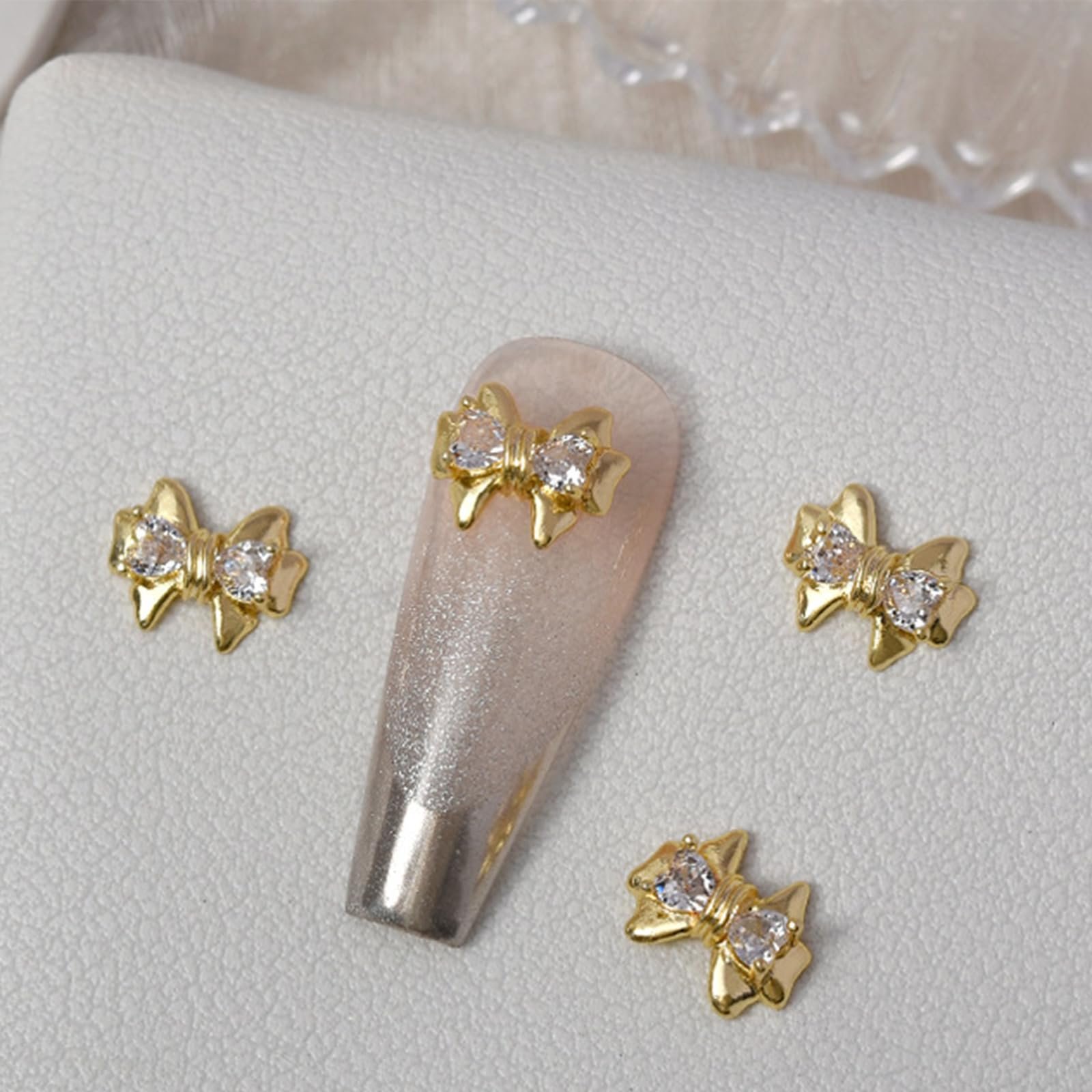 Прикраса для нігтів Метелик Метал Діамант для нігтів, фото №5