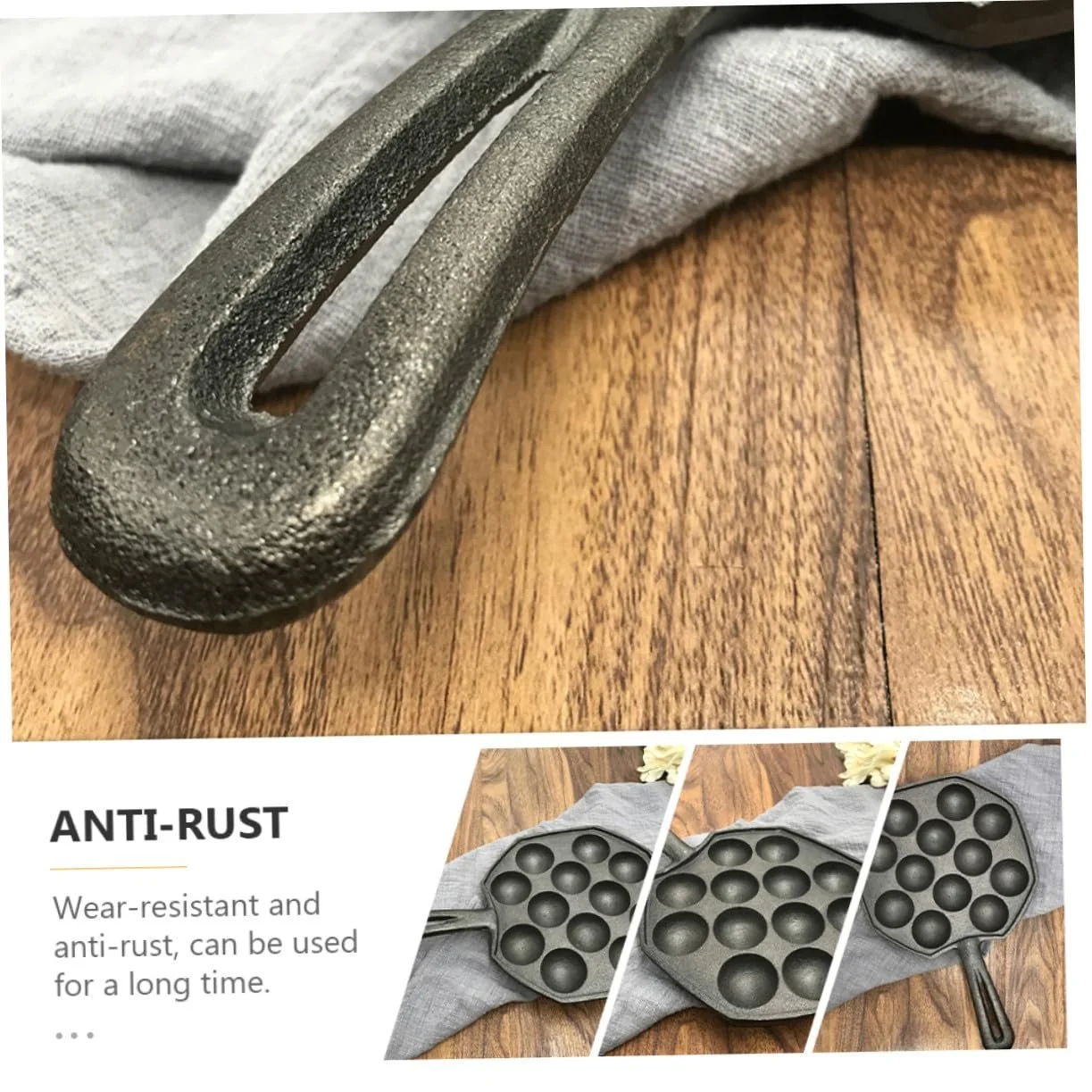 Форма для запекания такояки Cabilock чугунная антипригарная 2 шт., фото №7