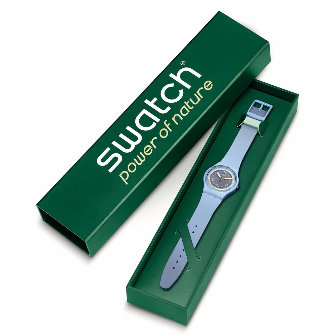 Женские часы Swatch Frozen Waterfall Collection Power of Nature, синие, браслет, фото №6