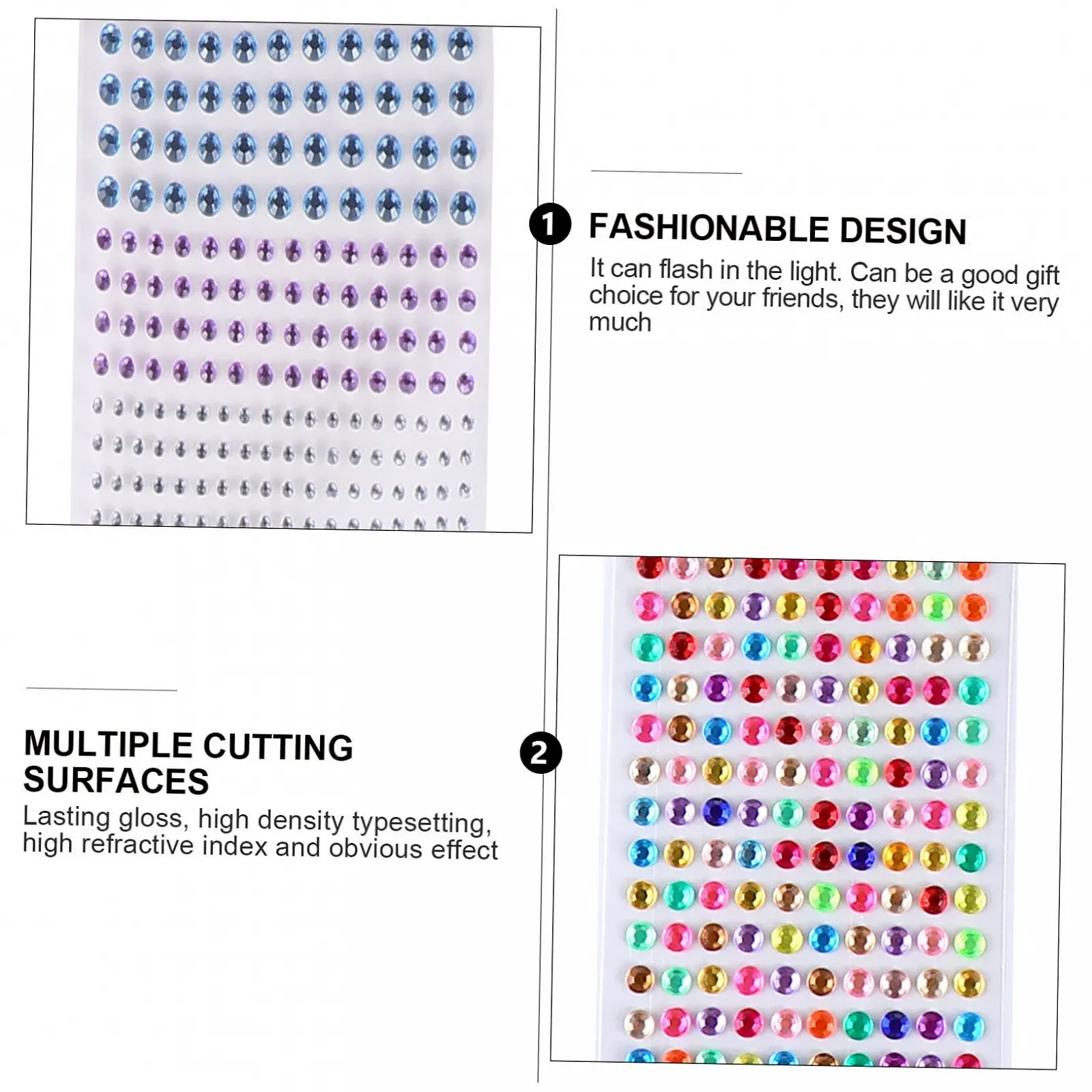 Наклейки-кристаллы Lurrose 22 листа, набор наклеек для ногтей, наклейки для лица, наклейки со стразами, сделай сам наклейки с драгоценными камнями, набор акриловых аппликаций для детей, фото №7