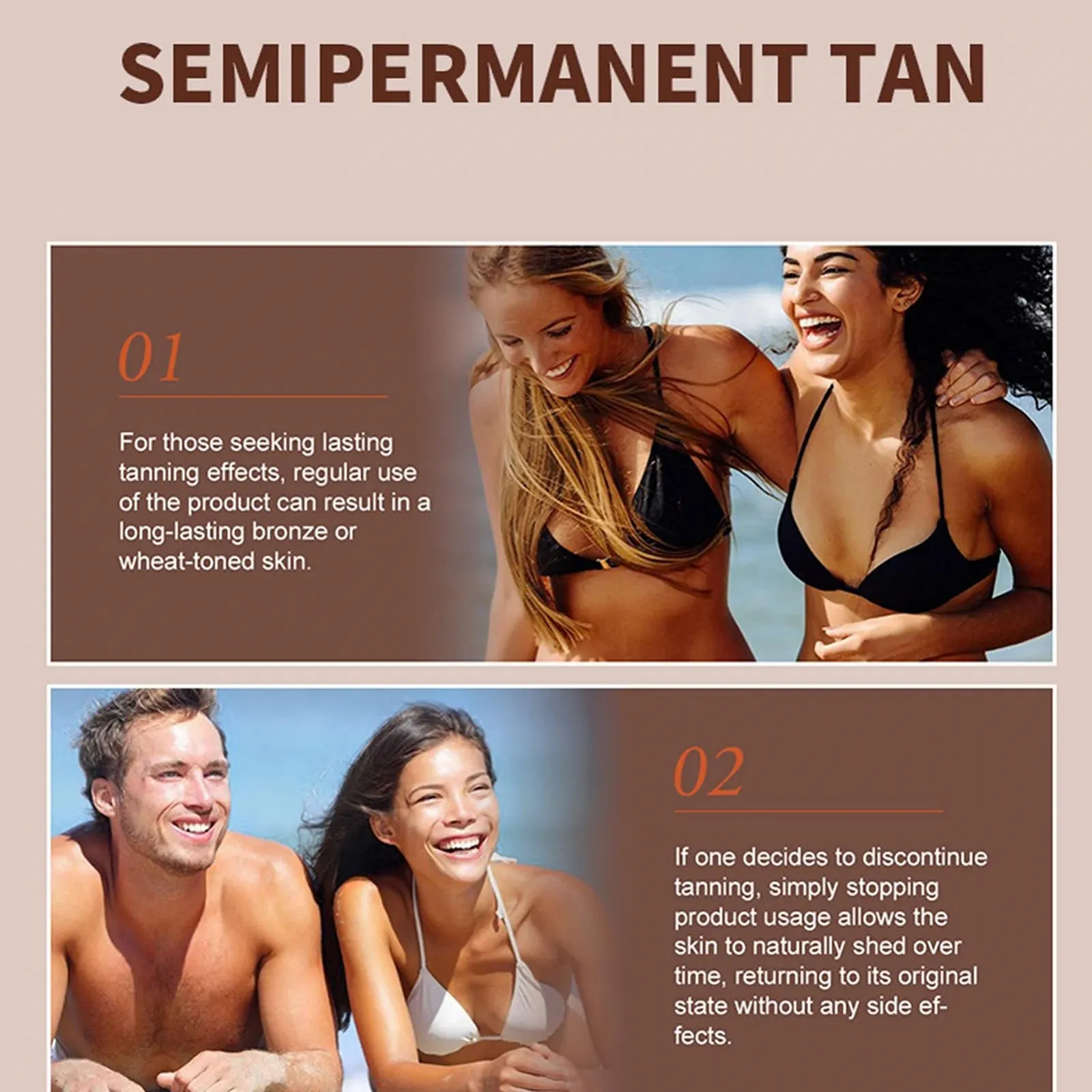 Крем для автозасмаги Зволожуючий Натуральний для тіла 240 мл, фото №6