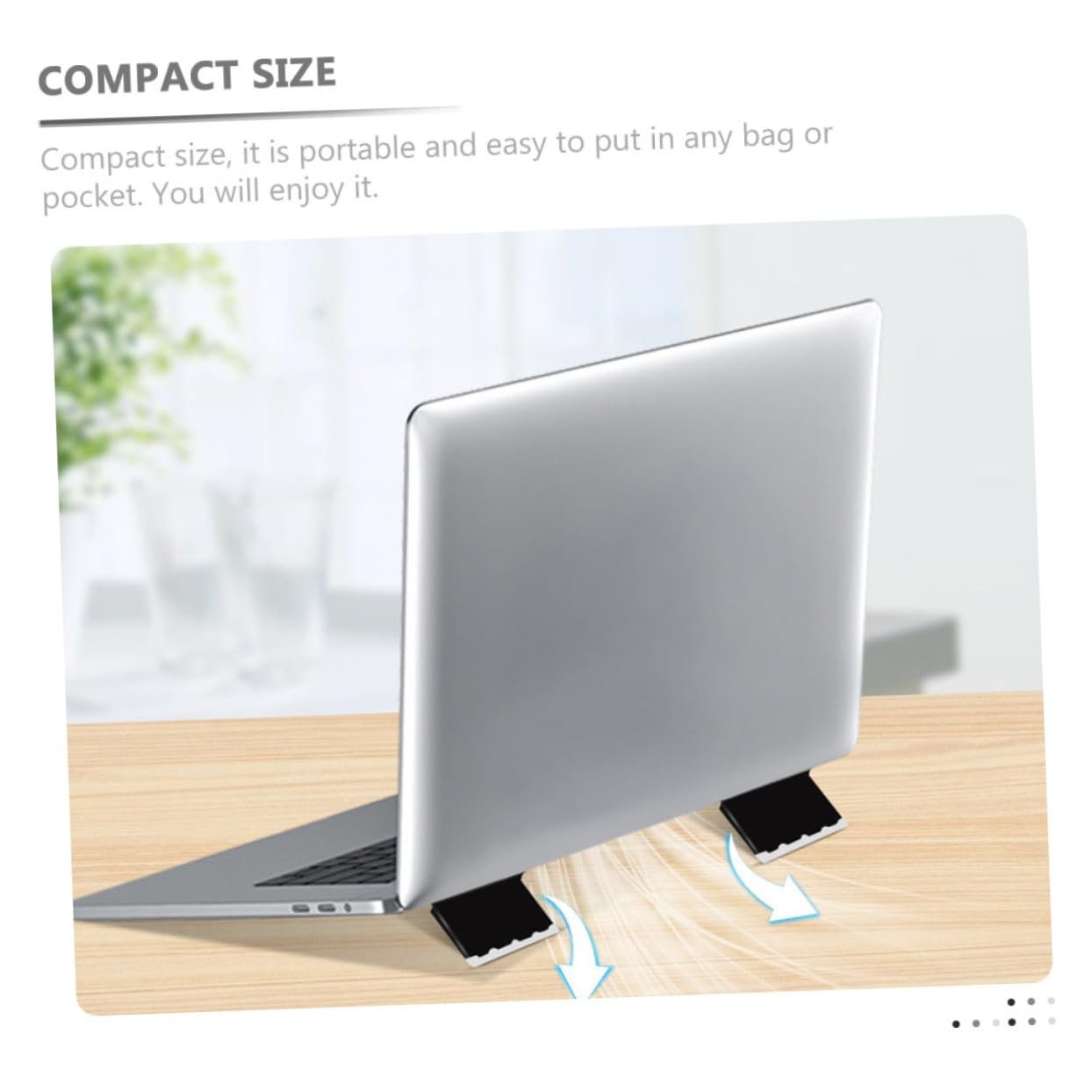 Підставка для ноутбука Універсальна NOLITOY, 2 шт, регульована по висоті, чорна, фото №9