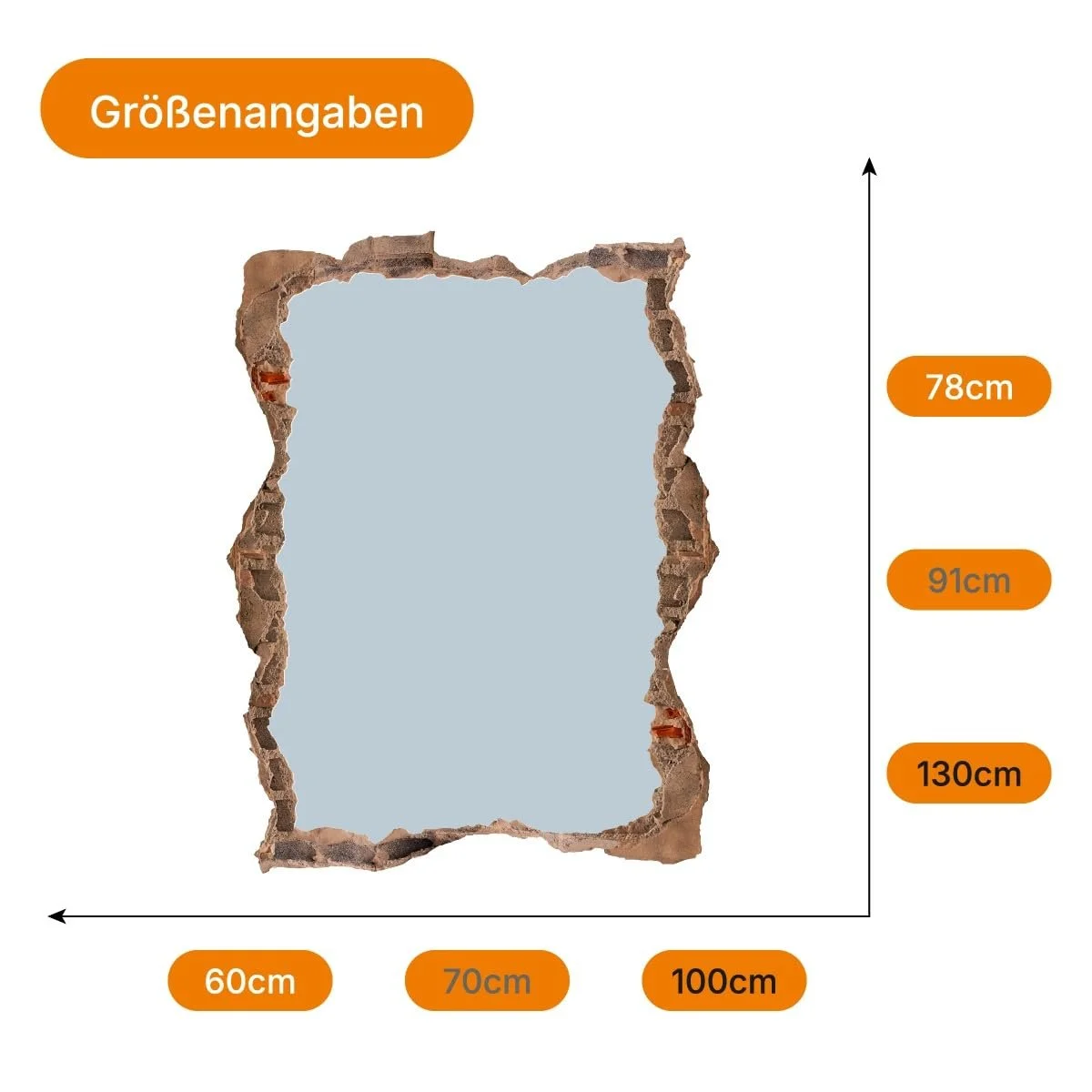 Наклейка на стіну DW000033 Дельфіни в морі 60 см x 78 см Коричневий камінь, фото №3