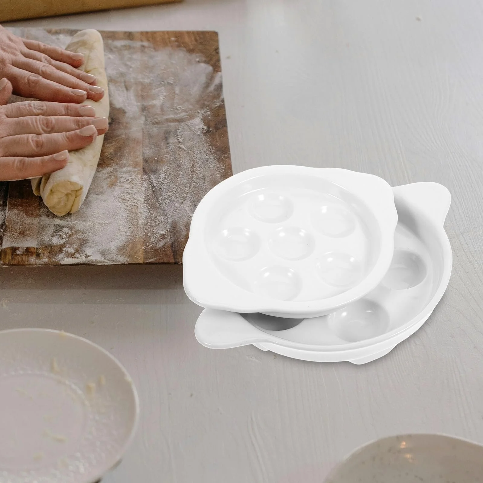 Набор форм для запекания улиток BESPORTBLE 2 шт. керамические с ручками, фото №9