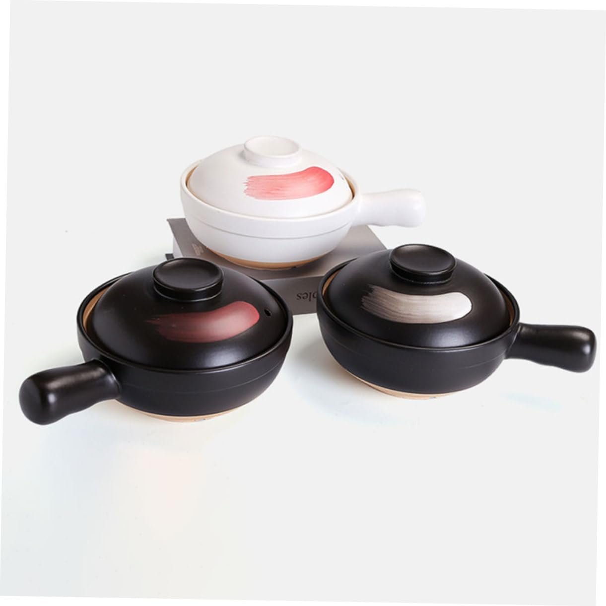 Горшок для приготовления Toyvian глиняный с ручкой термостойкий для газовой плиты, фото №6