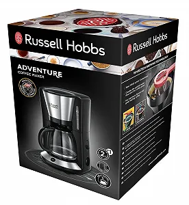 Кофеварка Russell Hobbs Adventure 24010-56, нержавеющая сталь, стеклянный кувшин до 10 чашек, 1.25 л synthetic.ua - Фото 1
