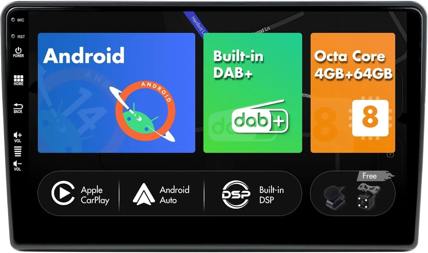 Штатная автомагнитола BXLIYER для Fiat Ducato/Citroen Jumper/Peugeot Boxer / 9" / Сенсорная / 4/64Гб / Android 13 / Apple CarPlay / Android Auto / Bluetooth / WI-FI / GPS / DAB+, фото №1