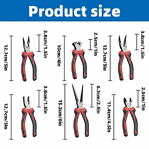 Набор мини-плоскогубцев, 6 шт., плоскогубцы с острыми губками, плоскогубцы с длинными губками, плоскогубцы с изогнутыми губками, диагональные плоскогубцы, торцевые кусачки и плоскогубцы Linesman, набор ювелирных плоскогубцев для DIY, электронного ремонта и ювелирных изделий с сумкой цена на synthetic.ua - Фото 1 Набор мини-плоскогубцев, 6 шт., плоскогубцы с острыми губками, плоскогубцы с длинными губками, плоскогубцы с изогнутыми губками, диагональные плоскогубцы, торцевые кусачки и плоскогубцы Linesman, набор ювелирных плоскогубцев для DIY, электронного ремонта и ювелирных изделий с сумкой synthetic.ua - Фото 1