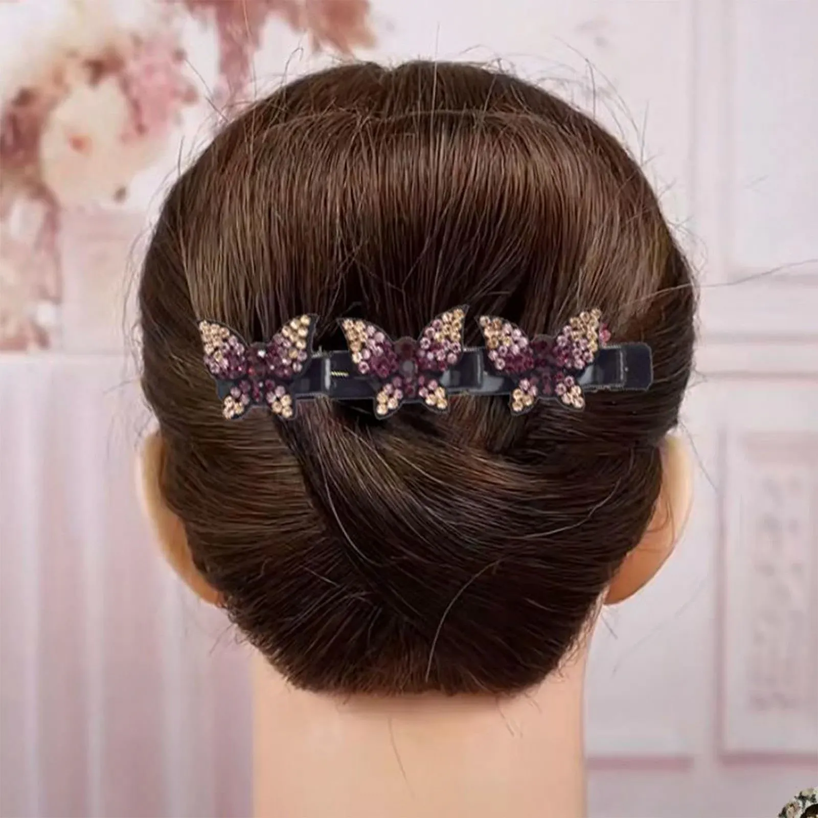 Заколки для волос 4 шт. со стразами, клипсы "Утиный клюв", аксессуары для причесок, фото №7 Заколки для волос 4 шт. со стразами, клипсы "Утиный клюв", аксессуары для причесок, фото №7