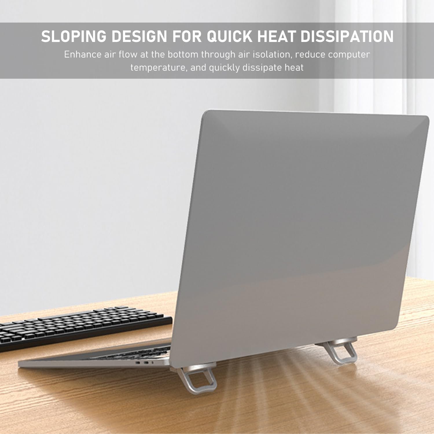 Подставка для клавиатуры 2 пары, для ноутбука, портативная (Черный, Серебристый), фото №5 Подставка для клавиатуры 2 пары, для ноутбука, портативная (Черный, Серебристый), фото №5