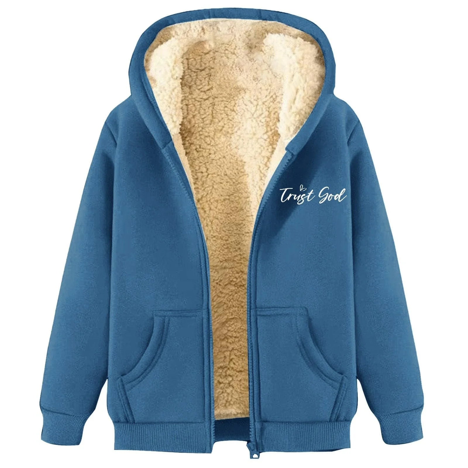 Женская куртка Teddy GFPGNDFHG, повседневная толстовка, теплая пушистая с длинными рукавами, зимняя свободная с карманом, теплая флисовая куртка, плюшевая толстовка осень-зима, фото №2