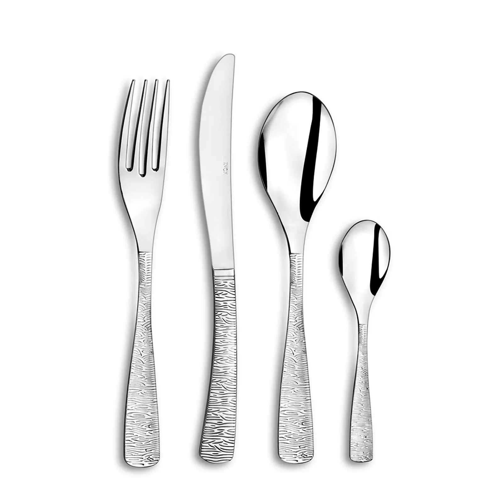 Набір столових приборів Amefa Ethnic, 24 предмети, нержавіюча сталь, сірий, фото №2 Набір столових приборів Amefa Ethnic, 24 предмети, нержавіюча сталь, сірий, фото №2