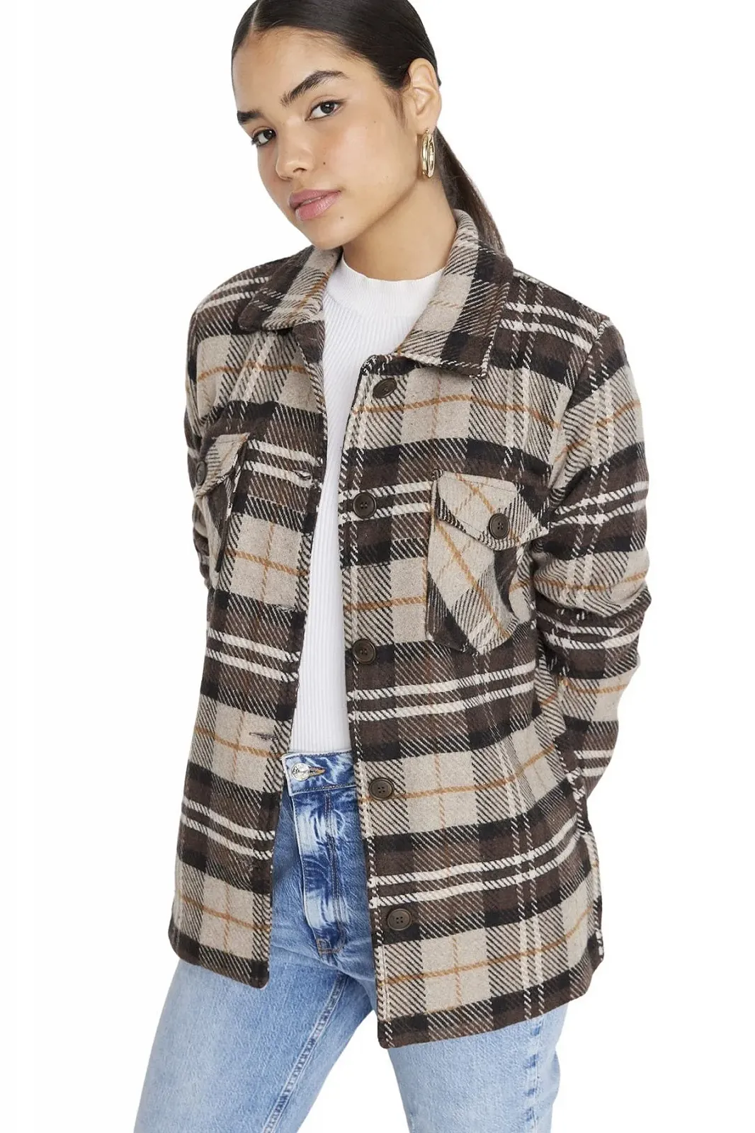 Пальто TRENDYOL Классический Черный Стандартный, фото №3 Пальто TRENDYOL Классический Черный Стандартный, фото №3