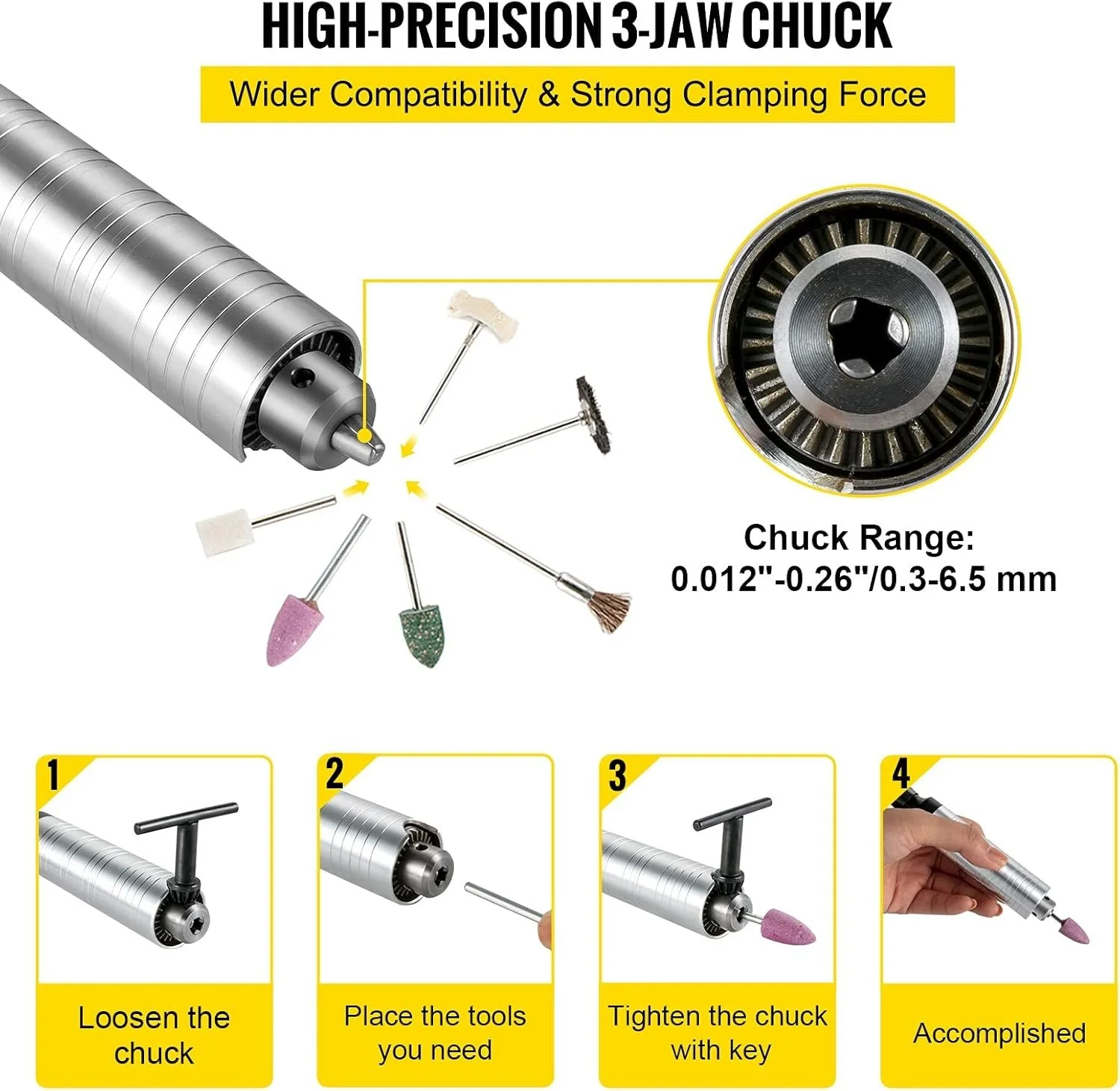 Шліфувальний верстат VEVOR 380W Flex Shaft Grinder, фото №4