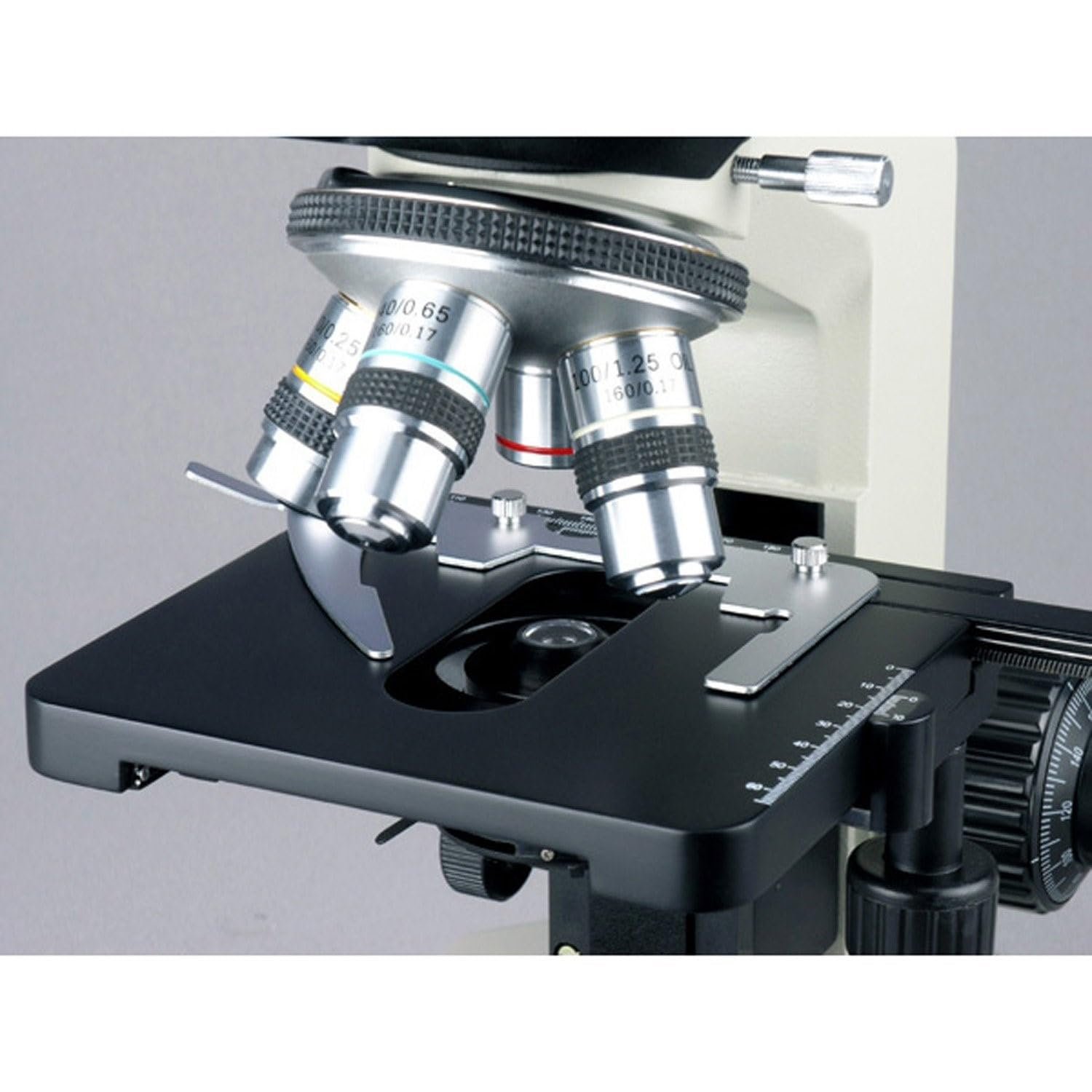 Микроскоп тринокулярный AmScope T490B-DKO 40X-2000X с масляным конденсором темного поля, фото №5
