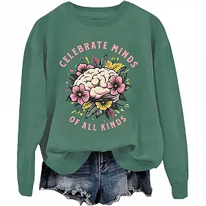 Свитшот Celebrate Minds Of All Kinds Autism Awareness Mental Health Awareness - Фото 1