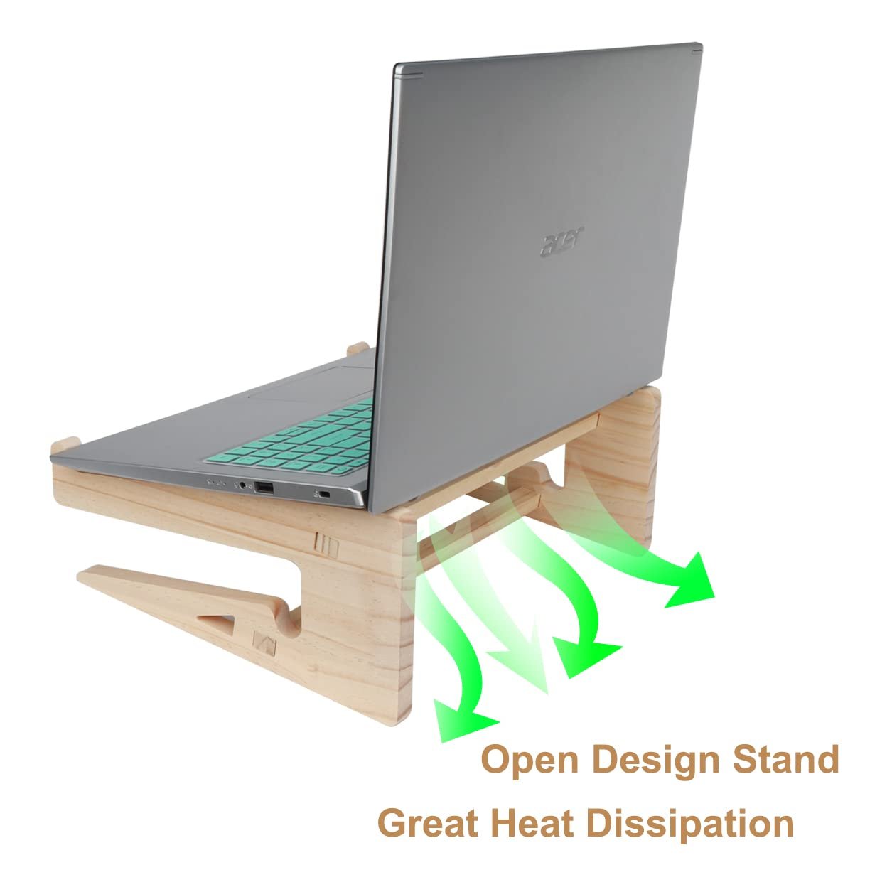 Подставка для ноутбука Деревянная Подставка для планшета Деревянный Ноутбук Подставка для ноутбука Вентилируемая Удобная высота Легко носить с собой (A), фото №4 Подставка для ноутбука Деревянная Подставка для планшета Деревянный Ноутбук Подставка для ноутбука Вентилируемая Удобная высота Легко носить с собой (A), фото №4